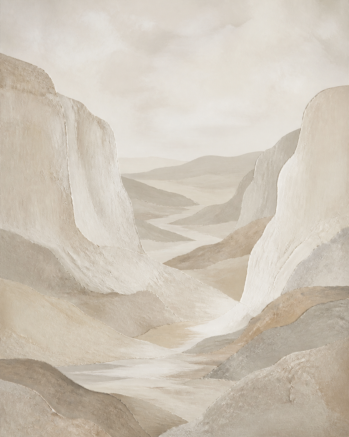 Limestone Valley neutral abstract artwork detail