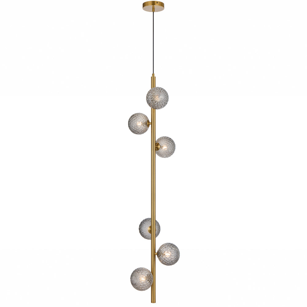TFS 6 LT PENDANT 6x6wG9max KIT L1200 W265 H265 TEX 2m ANT GOLD/ SMOKE TEAR PATTERN