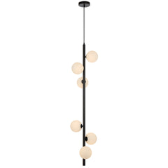 TFS 6 LT PENDANT 6x6wG9max KIT L1200 W265 H265 TEX 2m BLACK/ OPAL MATT