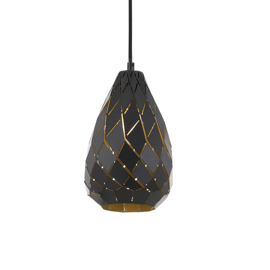 TFS 15 PENDANT 25wE27max D:150 H:240 GUN METAL/BLACK TEXTILE CABLE: 2.0m