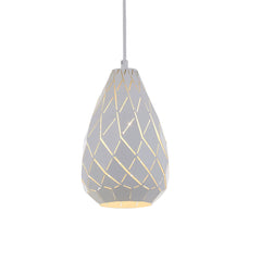 TFS 15 PENDANT 25wE27max D:150 H:240 WHITE/WHITE TEXTILE CABLE: 2.0m