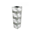 P&P Silver Diamond Inlaid Table Vase, Modern Decorative Centerpiece for Home