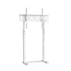 White adjustable free standing TV stand for 32â€“65 inch TVs