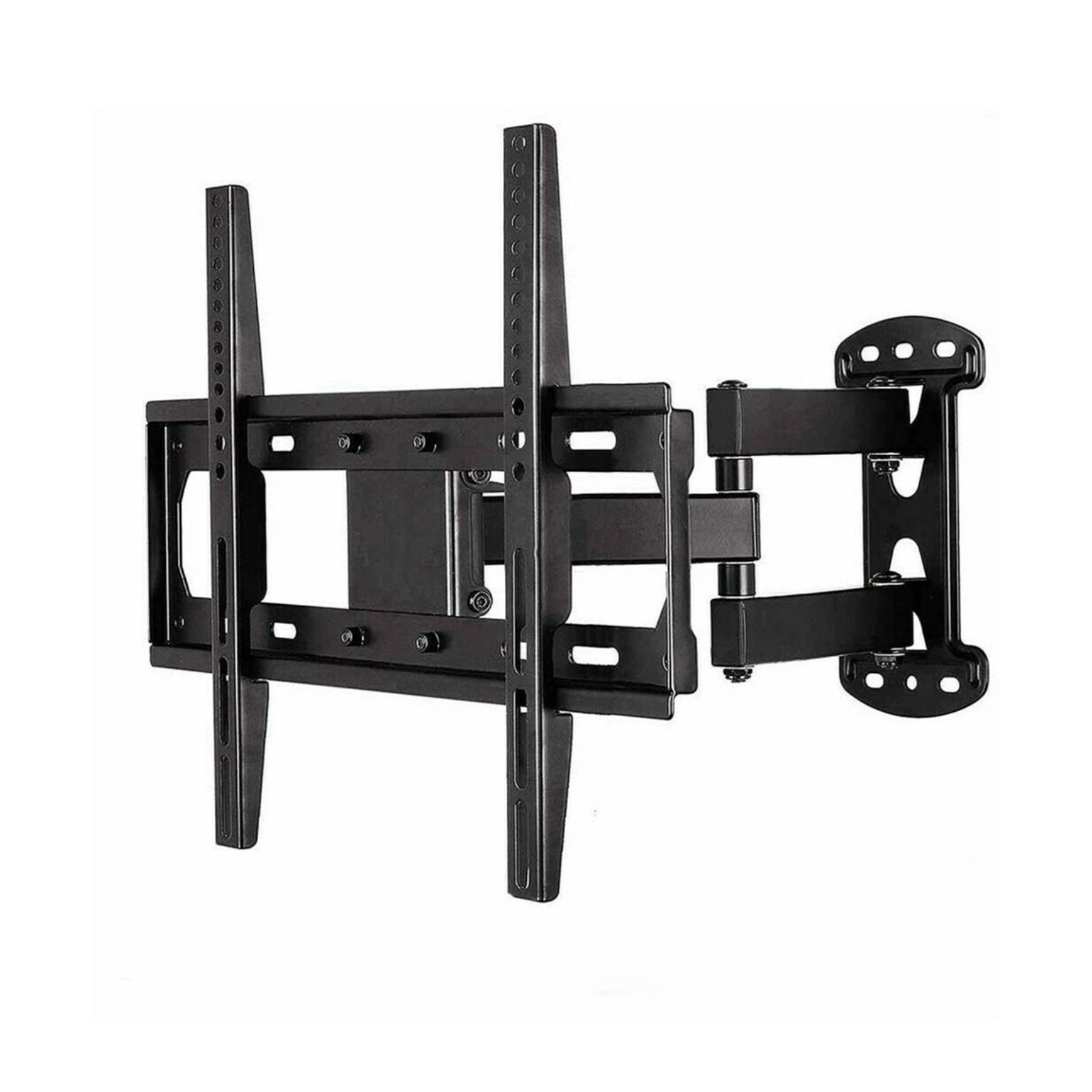 Full motion TV wall mount with swivel and tilt adjustment
