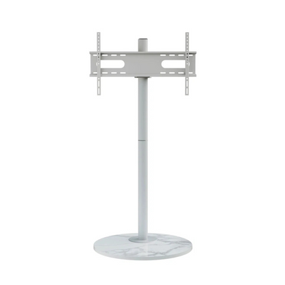 White swivel TV floor stand for 40â€“75 inch screens