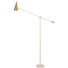 TFS FLOOR LAMP 25wE27max L1000 W250 H2350 FOOT SWT BEIGE / BRASS