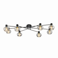 TFS 8 LT CTC 8x25wE27max L:1200 W:540 H:210 BLACK MATT/ SMOKE GLASS