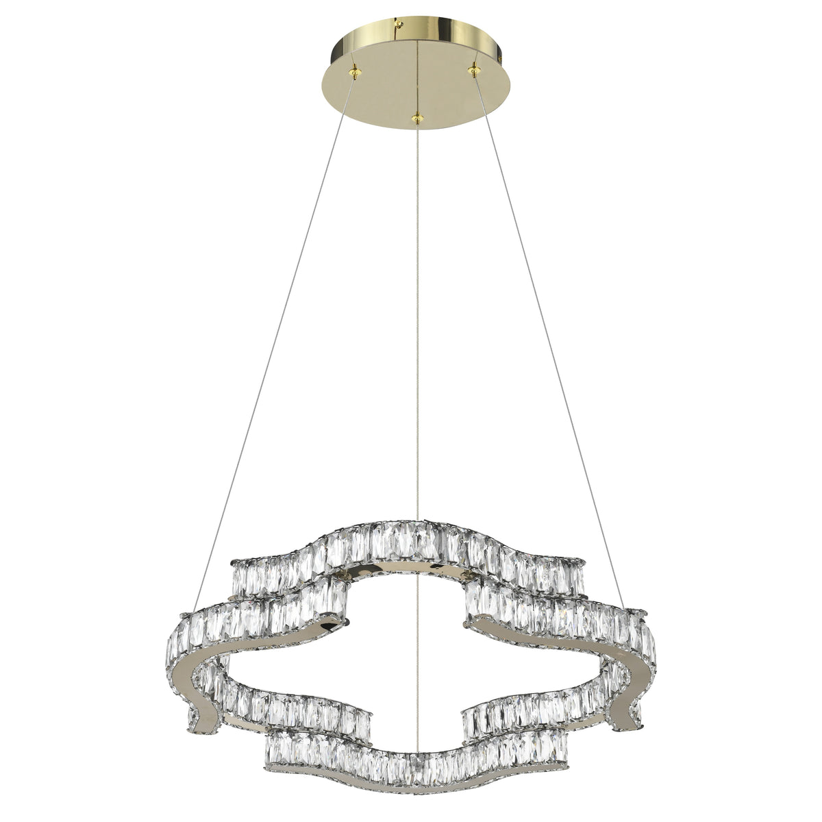TFS 1 TIER PENDANT 36wLED DIM W/RMOTE 3600LM 2.5m cab 3300K-4200K-6500K GOLD