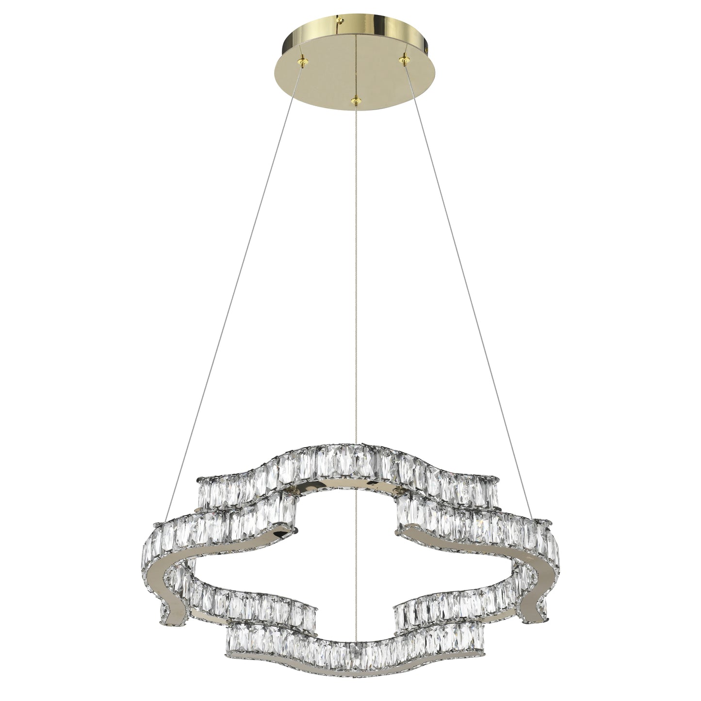 TFS 1 TIER PENDANT 36wLED DIM W/RMOTE 3600LM 2.5m cab 3300K-4200K-6500K GOLD