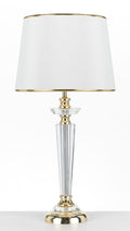 TFS TABLE LAMP 40wE27max. D:280 H:550 GOLD / CRYSTAL / WHITE