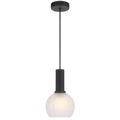 TFS 15CM PENDANT 25wE27max D150 H235 cab 2m BLACK / FROST GLASS