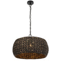 TFS 60 PENDANT 25wE27max D600 H300 chain 2m BLACK (natural fiber)