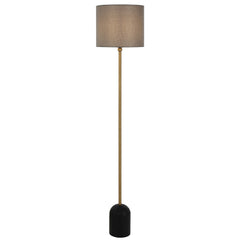 Huelva TFS FLOOR LAMP 25wE27max D:300 H:1550 FOOT SWT BLACK TRAVERTNE/DARK ANT BRAS/ DGREY