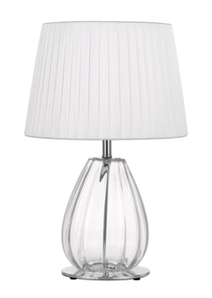 TFS TABLE LAMP 25wE27max D:290 H:450 Inline Switch CHROME/CLEAR/IVORY