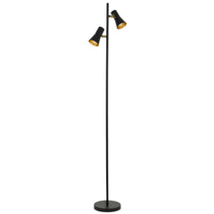 Toledo TFS FLOOR LAMP 2x6wGU10max 294x205x1530 FOOT SWT BLACK SATIN/BRAS/GOLDEN INSIDE