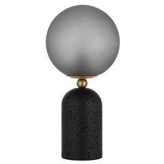 TFS TABLE LAMP 25wE27max D:200 H:420 INLINE BLACK TRA/ DARK ANT BRASS/GREY SMOKE