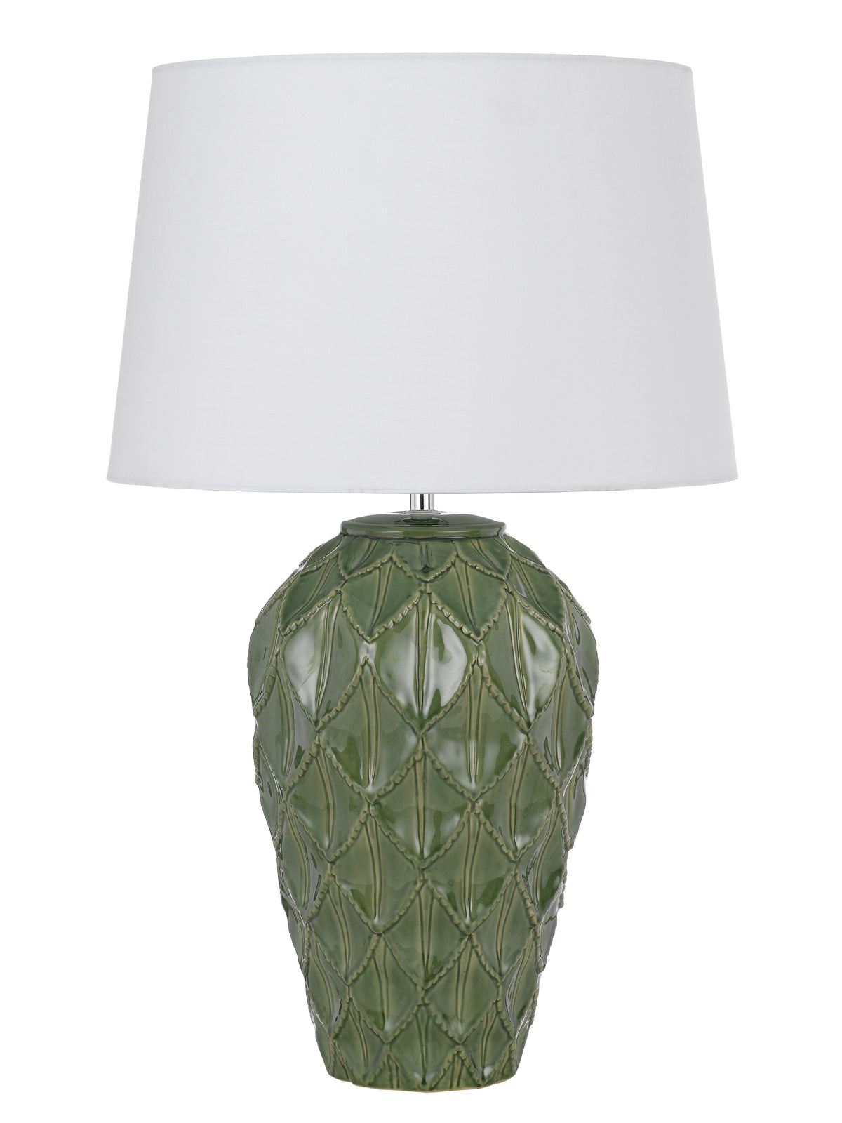 TFS CERAMIC TABLE LAMP 25wE27max D:400 H:640 GREEN / WHITE