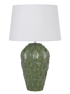 TFS CERAMIC TABLE LAMP 25wE27max D:400 H:640 GREEN / WHITE