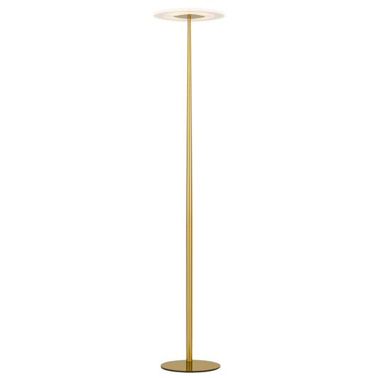 TFS LED FLOOR LAMP 12wLED 3CCT DIM 1800LM H1550 D350 foot swtch ANT GOLD