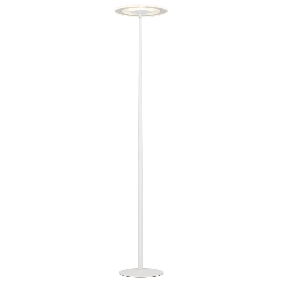 TFS LED FLOOR LAMP 12wLED 3CCT DIM 1800LM H1550 D350 footswth WHITE SAND
