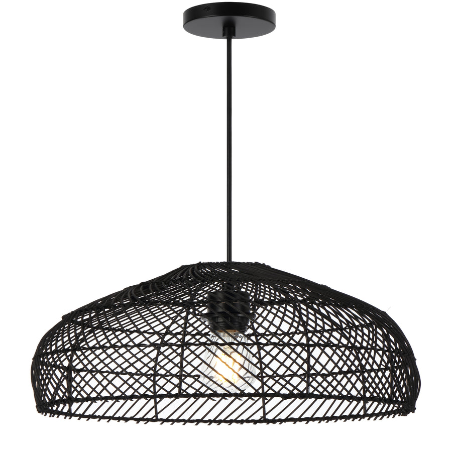 TFS 40 PENDANT 25wE27max D400 H230 cab1.5m BLACK RATTAN