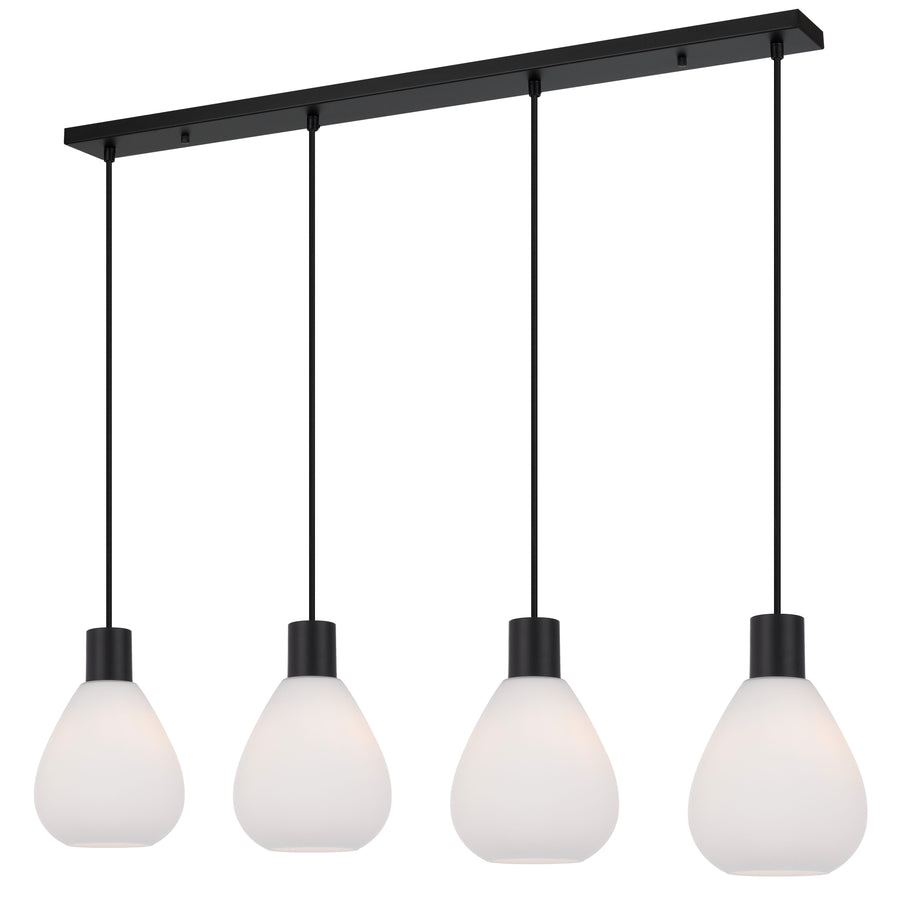 Matera TFS 4 LIGHTS PENDANT 4x25wE27max D:160 H:210 TEX:2m BLACK MATT/OPAL MATT