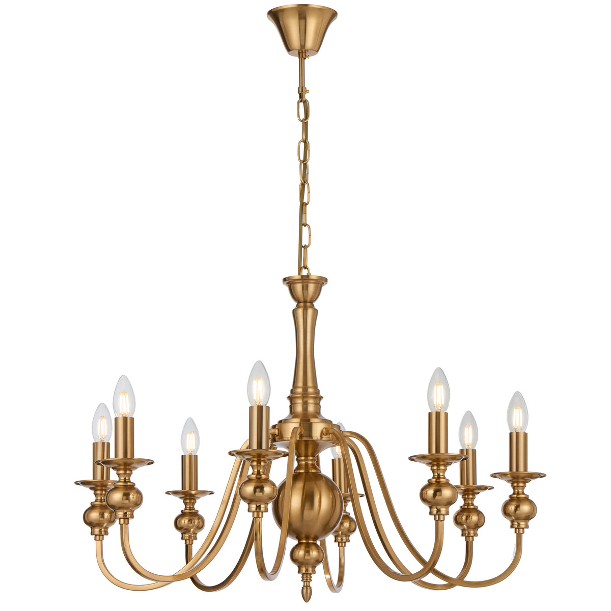 Solwood TFS 8LT PENDANT 8x25wE14max D:790 H:550 chain 2m COPPER