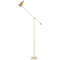 TFS FLOOR LAMP 25wE27max L1000 W250 H2350 FOOT SWT BEIGE / BRASS