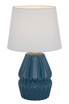 TFS CERAMIC TABLE LAMP 25wE27max H:385 D:230 BLUE/WHITE