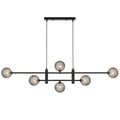 Lodi TFS 6LT PENDANT 6x6wG9max KIT L1300 W120 H355 CAB2m BLACK / SMOKE TEAR PATTERN