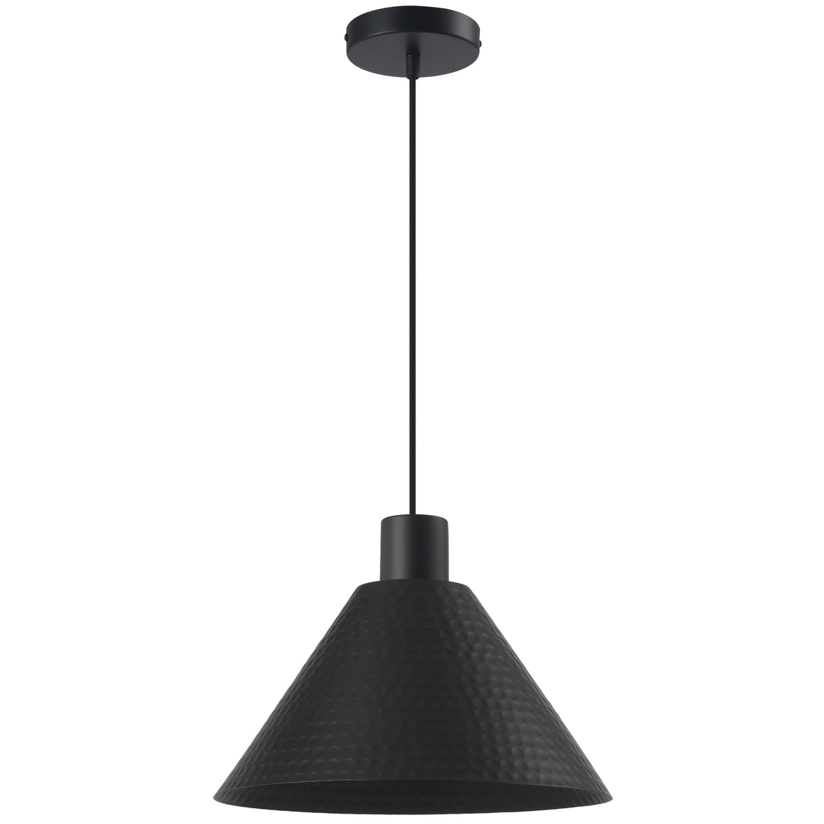 TFS 32CM PENDANT 25wE27max D320 H170 TEX 2M BLACK SATIN