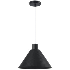 TFS 32CM PENDANT 25wE27max D320 H170 TEX 2M BLACK SATIN