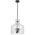 Solline TFS 4LT PENDANT 4x25wE14max D:380 H:420 ROD 1.5m BLACK MATT/ CLEAR WATER STREAK