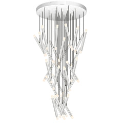TFS PENDANT 60*1.5wLED canopy D:600 PVC 3M 3000K IP20 NON-DIM CHROME