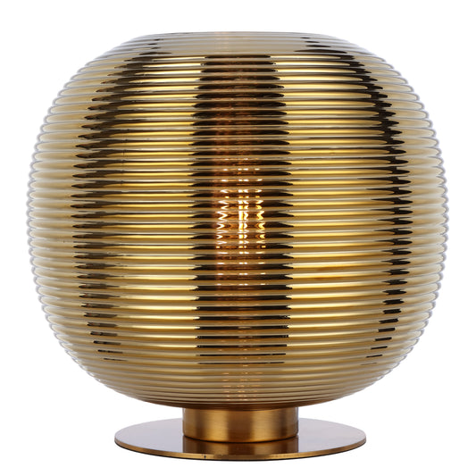 Tarragona TFS Table Lamp – Antique Gold Base & Gold Glass