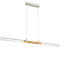 TFS 120CM LED PENDANT 28wLED 1600Lm cab.2M 3CCT WALL SWT WHITE / OAK WOOD