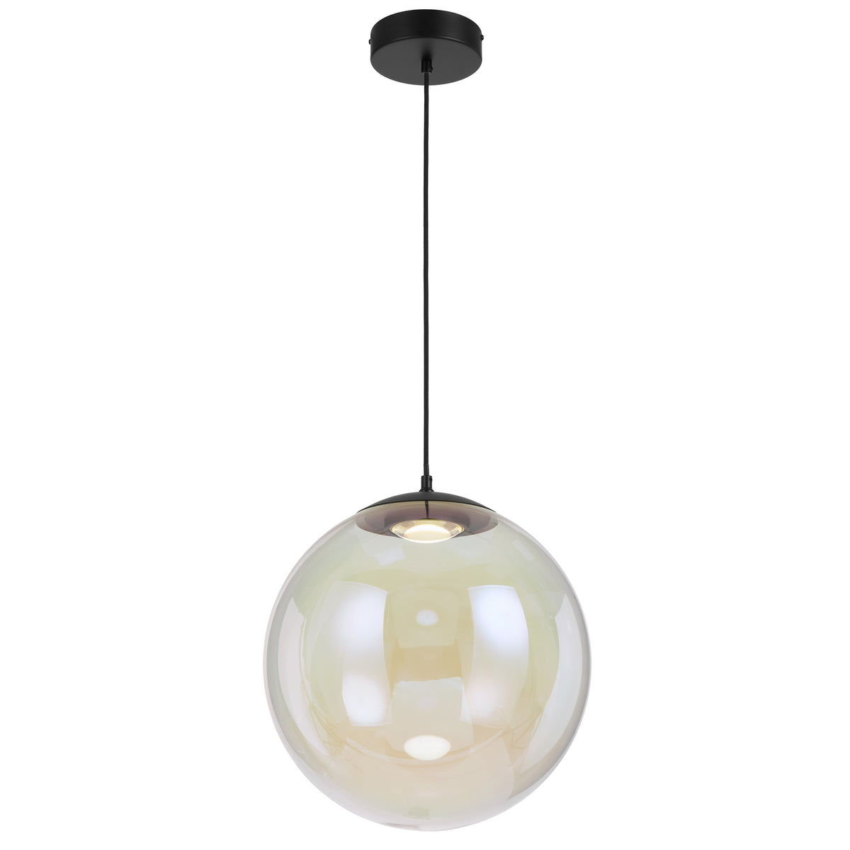 TFS 40 PENDANT 15wLED 3000K DIM D400 H435 780Lm cab 2M BLACK MATT/ RAINBOW