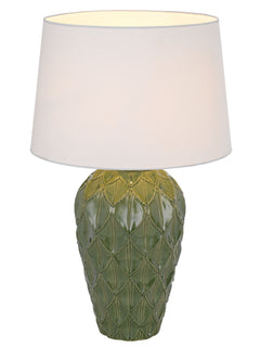 TFS CERAMIC TABLE LAMP 25wE27max D:400 H:640 GREEN / WHITE