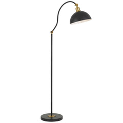 TFS FLOOR LAMP 25wE27max L375 W280 H:1550 SHADE D:250 H:215 BLACK SATIN/ BRASS