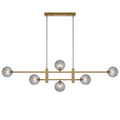 Foggia TFS 6LT PENDANT 6x6wG9max KIT L1300 W120 H355 CAB2m ANT GOLD/ SMOKE
