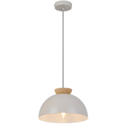 TFS 25 PENDANT 25wE14max D:250 H:150 grey cab.1.3m GLOSSY TAUPE/ OAK