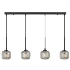 TFS 4 PENDANT 4*3wG9 NON-DIM L900D110cab2.0 BLACK / SMOKE / 3000K