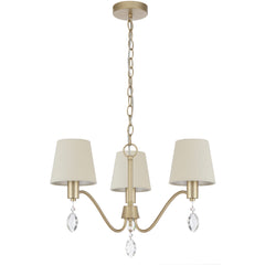 TFS 3 LT PENDANT 3x25wE14max D545 H355 2M CHAIN ANT SILVER/CREAM/CRYSTAL