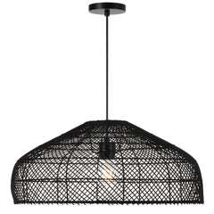 Lumoline TFS 50 PENDANT 25wE27max D500 H300 cab1.5m BLACK RATTAN