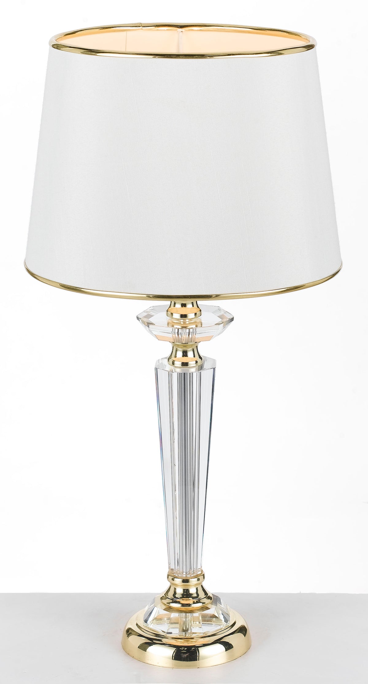 TFS TABLE LAMP 40wE27max. D:280 H:550 GOLD / CRYSTAL / WHITE