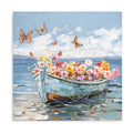 Boat with Flower and Butterflies Canvas Print
