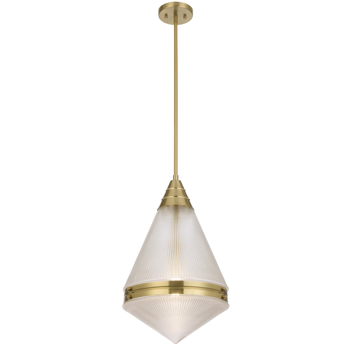 TFS 1LT PENDANT 25wE27max D:350 H:560 ROD 1.5m ANT GOLD/ CLEAR