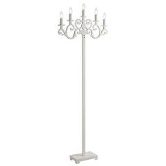 TFS FLOOR LAMP 5x25wE14max L570 W150 H200 FOOT SWTCH WHITE MATT