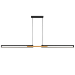 TFS 180CM LED PENDANT 36wLED 2080Lm cab.2M 3CCT WALL SWT BLACK / OAK WOOD