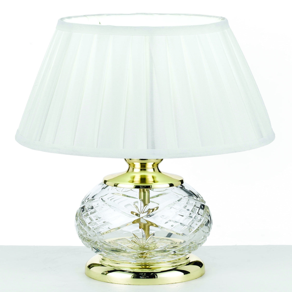 Murcia TFS Table Lamp – Gold & White Finish